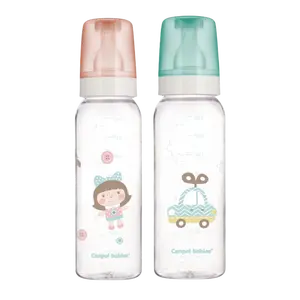 CANPOL BABIES Láhev skleněná s potiskem 240 ml