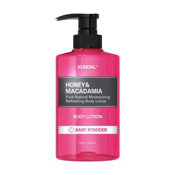 KUNDAL Honey&Macadamia Body Lotion - vyživující tělové mléko s vůní pudru 500 ml