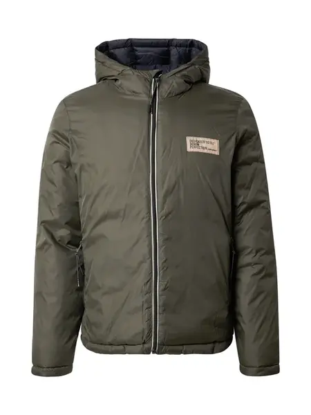 BLEND Prechodná bunda  modrá / tmavozelená