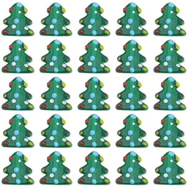 25Pcs Handmade Bumpy Lampwork Beads