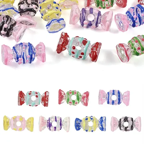 14Pcs 7 Style Transparent Acrylic Beads