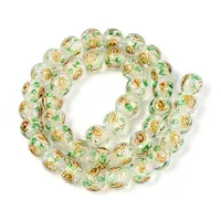 Handmade Foil Lampwork Beads Strands