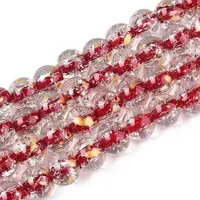 Crackle Transparent Glass Beads Strands