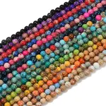 Dyed Natural Regalite/Imperial Jasper/Sea Sediment Jasper Beads Strands