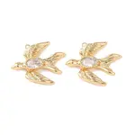 Brass Pave Clear Cubic Zirconia Pendants