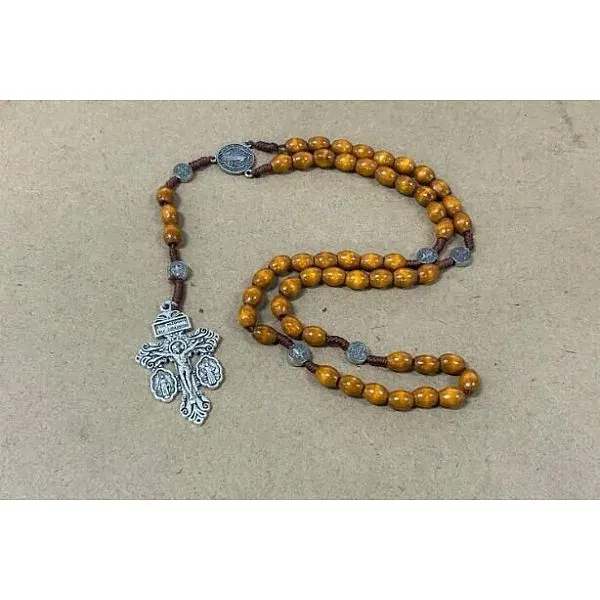 Wood Rosary Bead Necklaces