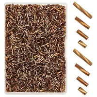 2000Pcs 4 Styles Glass Twisted Bugle Beads