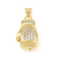 Brass Micro Pave Cubic Zirconia Pendants
