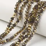 Electroplate Transparent Glass Beads Strands
