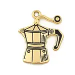 Blended Coffee Alloy Enamel Pendants