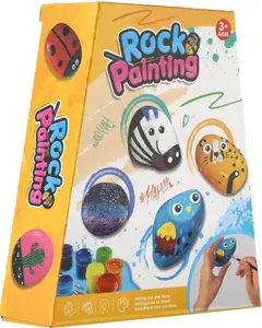 Malování na kameny/oblázky s barvami se štětci