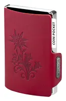 Kožená mini peněženka Mondraghi Silhouette Edelweiss Red