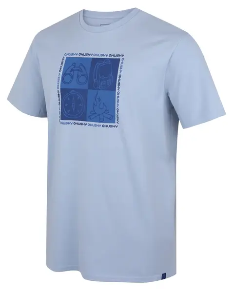 Husky Tee Square M XXL, light blue Pánské bavlněné triko