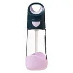 B.BOX Lahev na pití s brčkem 450 ml - indigo/růžová