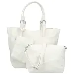 Trendy dámský koženkový set kabelek Catia, bílý