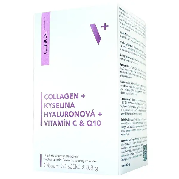 Clinical Collagen + kyselina Hyaluronová + vitamin C a koenzym Q10 30x8.8g
