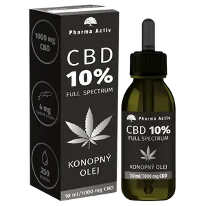 PHARMA ACTIV CBD 10% Full Spectrum Konopný olej 1000mg 10 ml