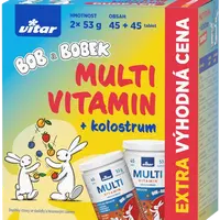 VITAR Multivitamin + kolostrum Bob a Bobek DUOPACK 2 x 45 tablet