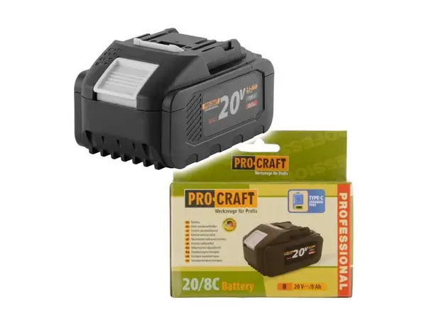Baterie PROCRAFT 20V 8000mAh 20/8C