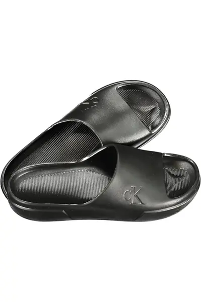 CALVIN KLEIN MEN'S BLACK SLIPPER FOOTWEAR