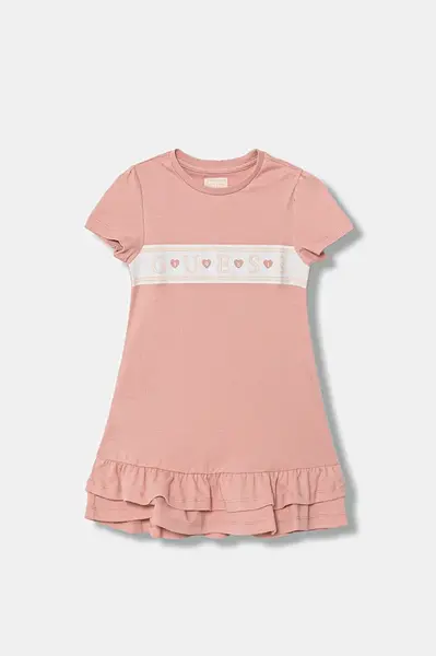 Dievčenské bavlnené šaty Guess