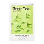 Missha Airy Fit Green Tea zklidňující plátýnková maska 19 g