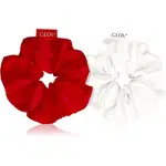 GLOV Satin Scrunchies S gumičky do vlasů Red/Beige 2 ks