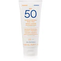 Korres Yoghurt opalovací emulze s hydratačním účinkem SPF 50 200 ml
