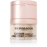 Dermacol Caviar Long Stay dlouhotrvající make-up s výtažky z kaviáru a zdokonalující korektor odstín 1 Pale 30 ml