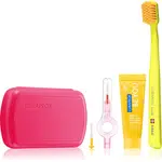 Curaprox Travel Set cestovní set na zuby, jazyk a dásně Magenta