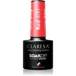 Claresa SoakOff UV/LED Color Rainbow Explosion gelový lak na nehty odstín Red 400 5 g