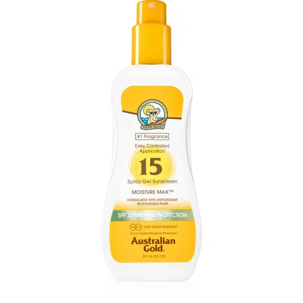 Australian Gold Spray Gel Sunscreen ochranný sprej proti slunečnímu záření SPF 15 237 ml