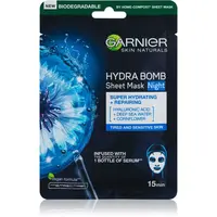 Garnier Textil Masks Hydra Bomb vyživující plátýnková maska na noc 28 g
