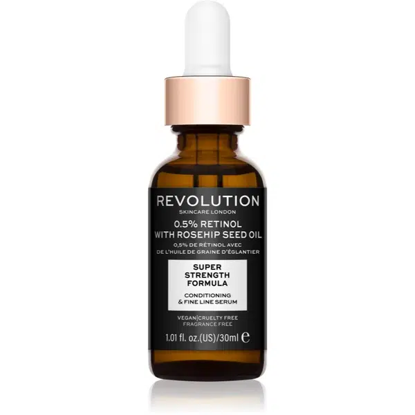 Revolution Skincare Retinol 0.5% With Rosehip Seed Oil protivráskové a hydratační sérum 30 ml