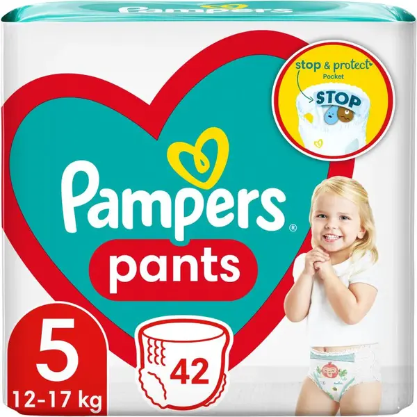 Pampers Pants Size 5 jednorázové plenkové kalhotky 11-17 kg 42 ks