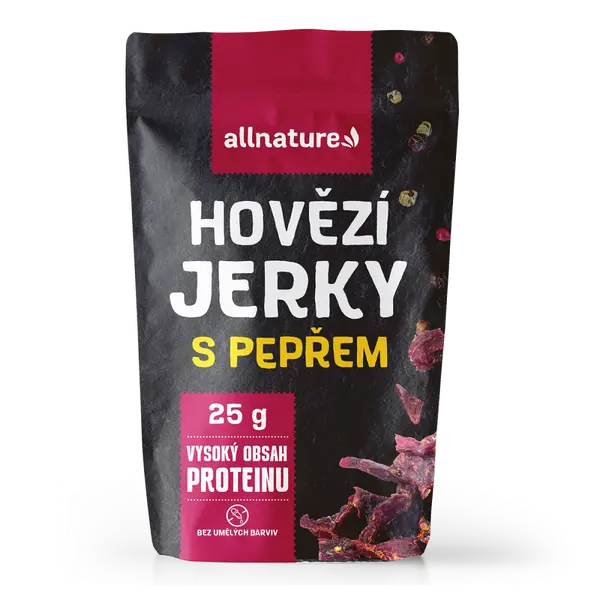 ALLNATURE Beef Pepper Jerky sušené maso sušené maso 25 g