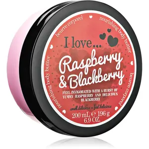 I Love Strawberries & Cream tělové máslo Raspberry & Blackberry 200 ml
