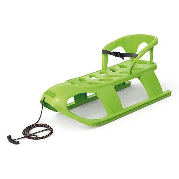 Dětské sáňky BEZZY SEAT s opěradlem zelené