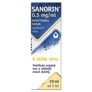 SANORIN 0.5mg/ml nosní kapky, roztok 10 ml