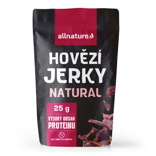 ALLNATURE Beef natural Jerky sušené maso 25 g