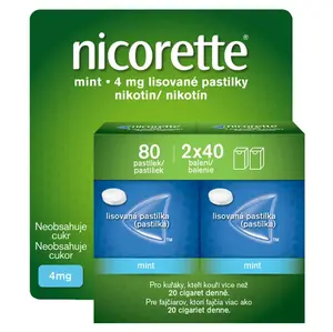 NICORETTE Mint 4 mg lisované pastilky 2 x 40 kusů