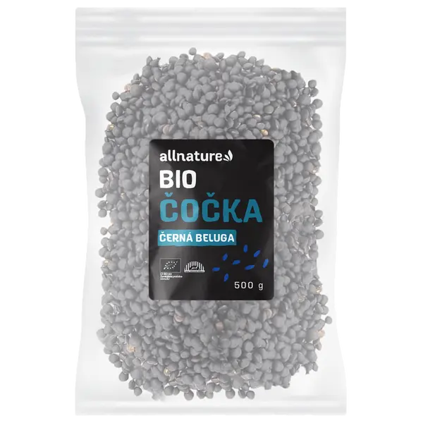 ALLNATURE Čočka černá beluga BIO 500 g