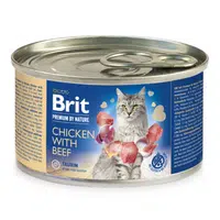 BRIT Premium by Nature Chicken with Beef konzerva pro kočky 200 g