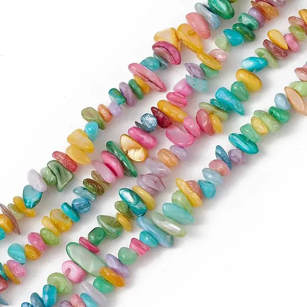 Dyed Natural Freshwater Shell Beads Strands