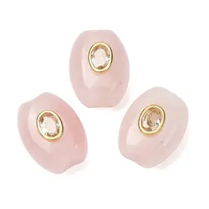 Natural Rose Quartz European Beads