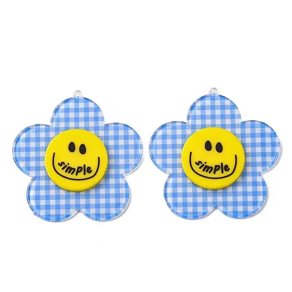 Opaque Printed Acrylic Big Pendants