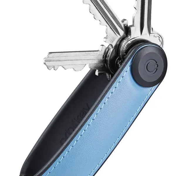 Klíčenka Orbitkey Hybrid Leather Lake Blue
