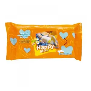 HAPPY MIMI Dětské toaletní vlhčené ubrousky s aloe 72 kusů
