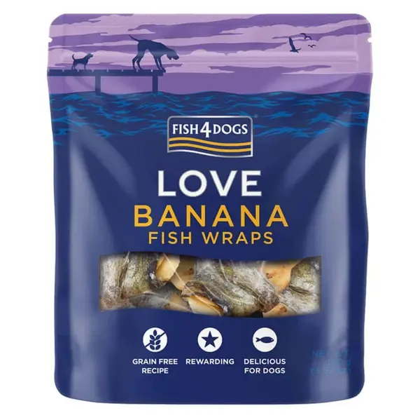 FISH4DOGS Pamlsky pro psy rybí závitky s banánem 100 g