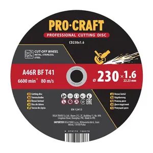 Kotouč řezný PROCRAFT 230x1,6mm